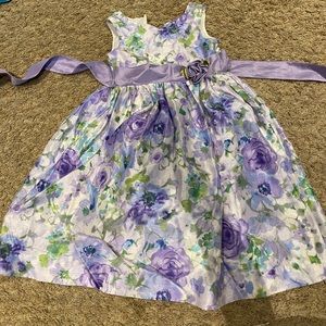 Floral purple formal dress